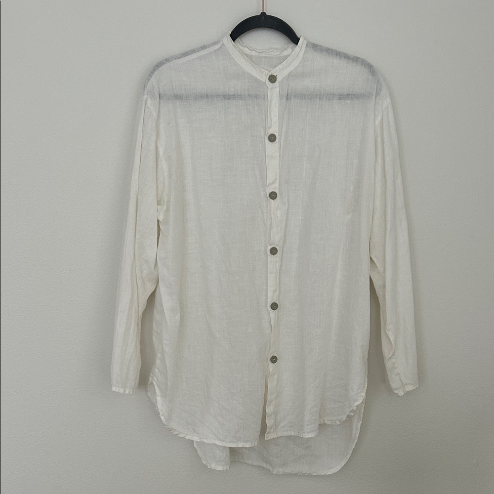 Flax White Button-Up Shirt